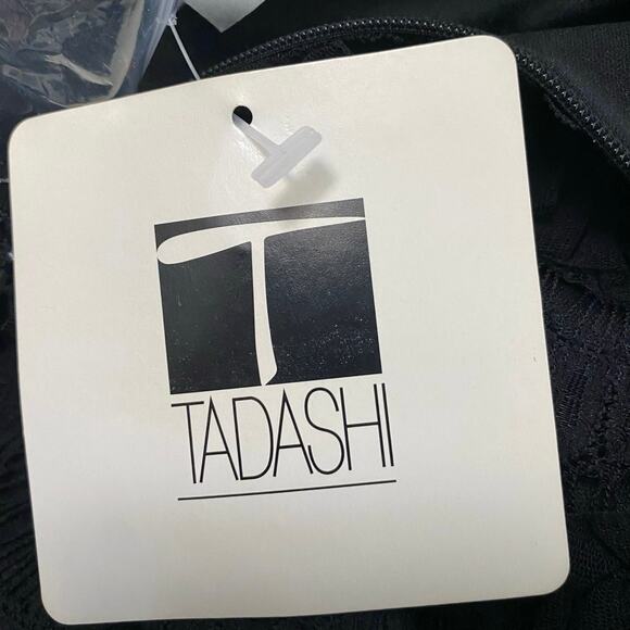 Tadashi Ruffled Lace Midi Black Deep V Dress Whimsigoth Cocktail Cocktail size 2 - Picture 10 of 10